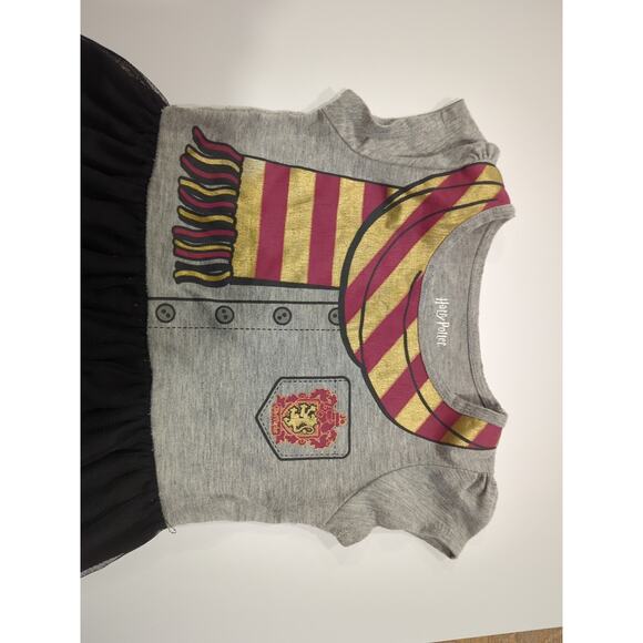 Harry Potter 4T Gryffindor Scarf Tulle T-shirt Dress Used - Picture 3 of 6